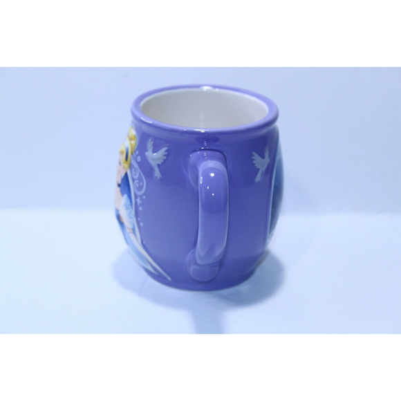 Disney Cinderella Raised Doves 3D Purple Bubble Embossed Coffee  Mug Cup 3.5” - Picture 6 of 12